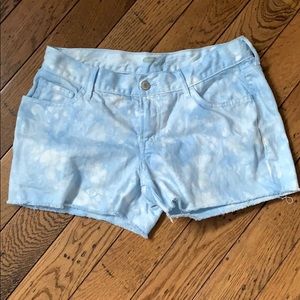 Old Navy Tie dye denim shorts in light blue